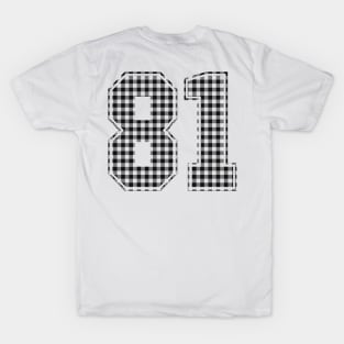 Plaid Number - 81 - Dark T-Shirt